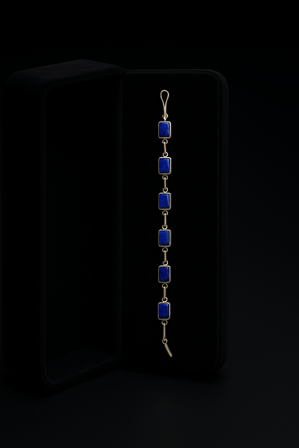 Timeless Elegance – Lapis Lazuli & Silver Link Bracelet