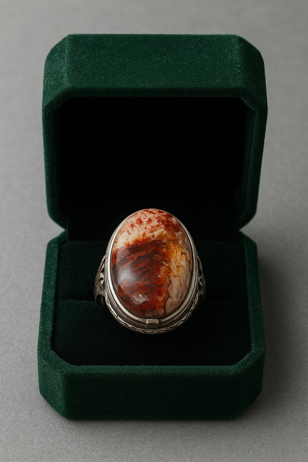 Silver & agate rings