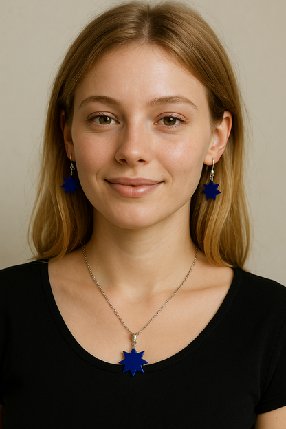 Necklace & earrings lapis lazuli