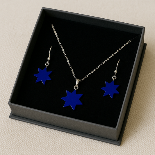 Necklace & earrings lapis lazuli