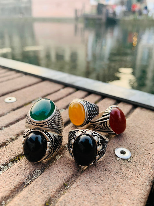 Men silver rings