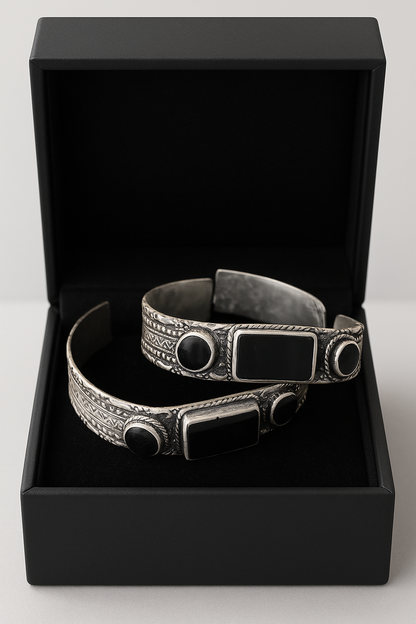 Silver plates bracelets