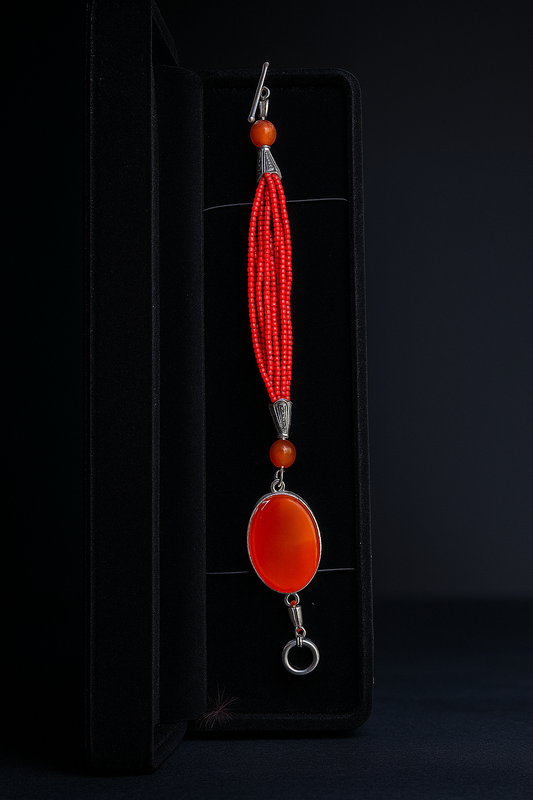 Royal Lapis,agate,coral Elegance Bracelet